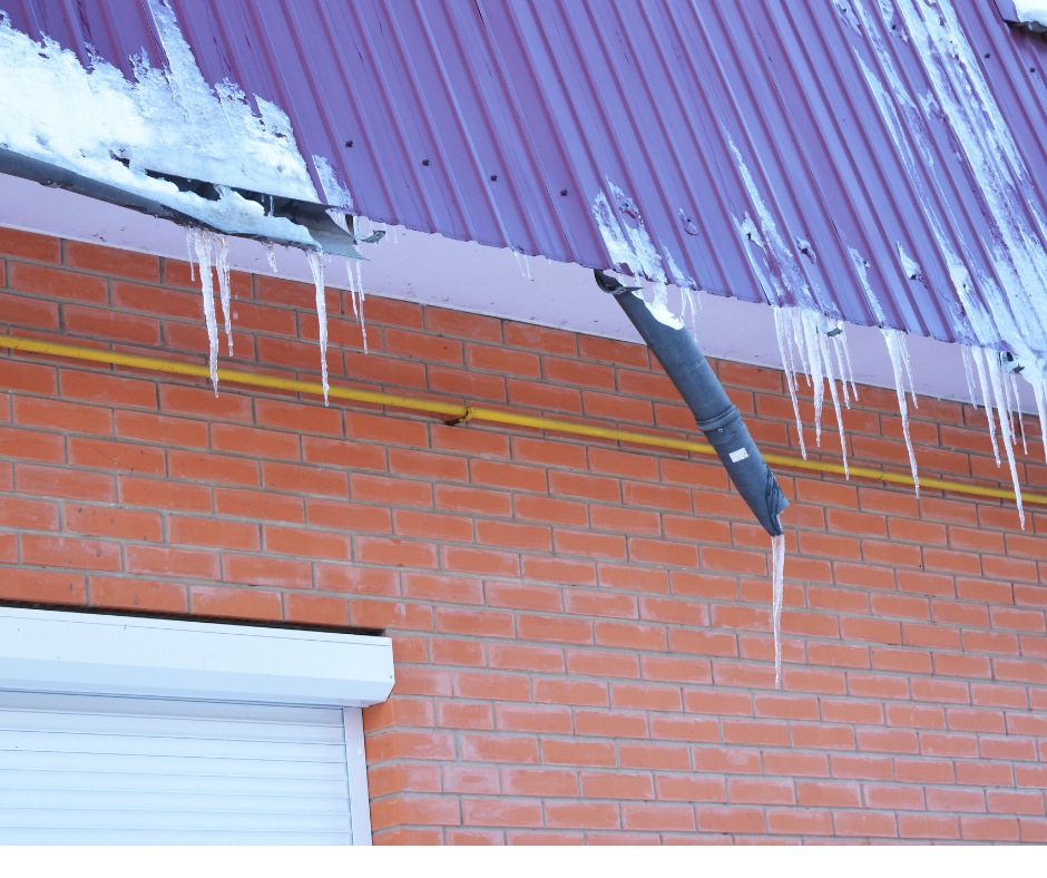 gutter damage caused by ice dams