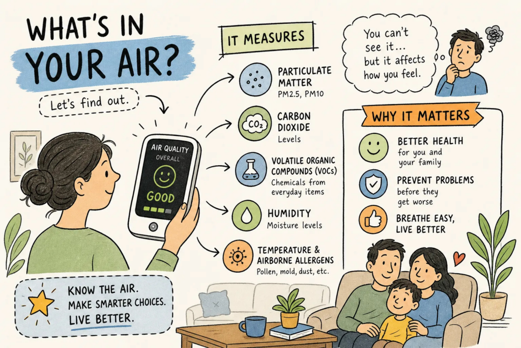 indoor air quality testing infographic - North Point Home & Property Inspections Gaylord MI