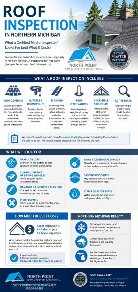 Roof inspection infographic - North Point Home & Property Inspections LLC